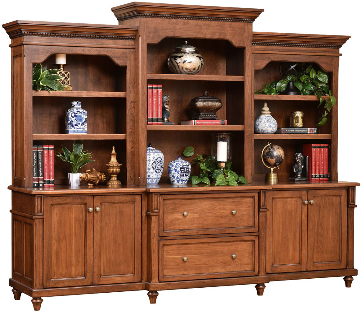 Bridgeport Series 98 inch Base and Three Piece Hutch