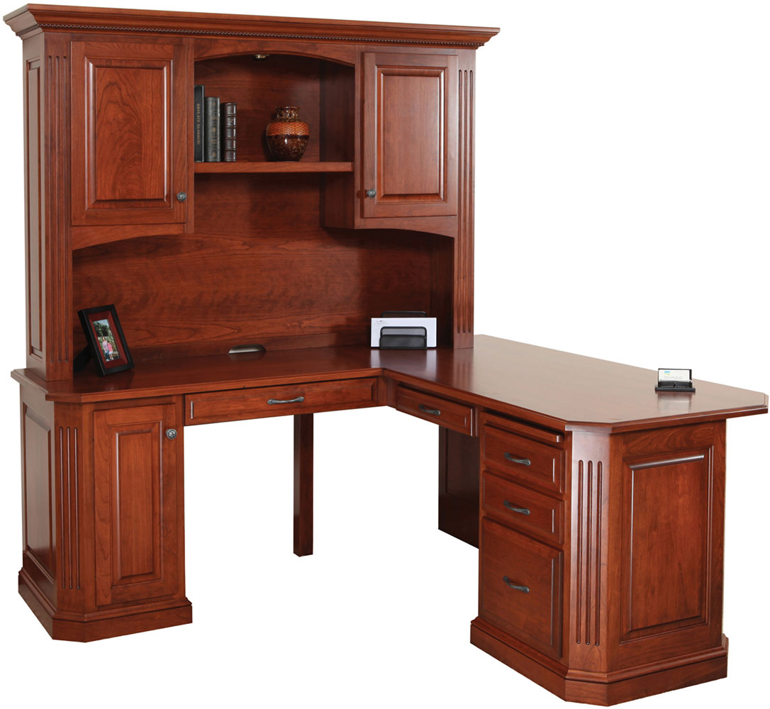 Buckingham Series Corner Desk and Hutch