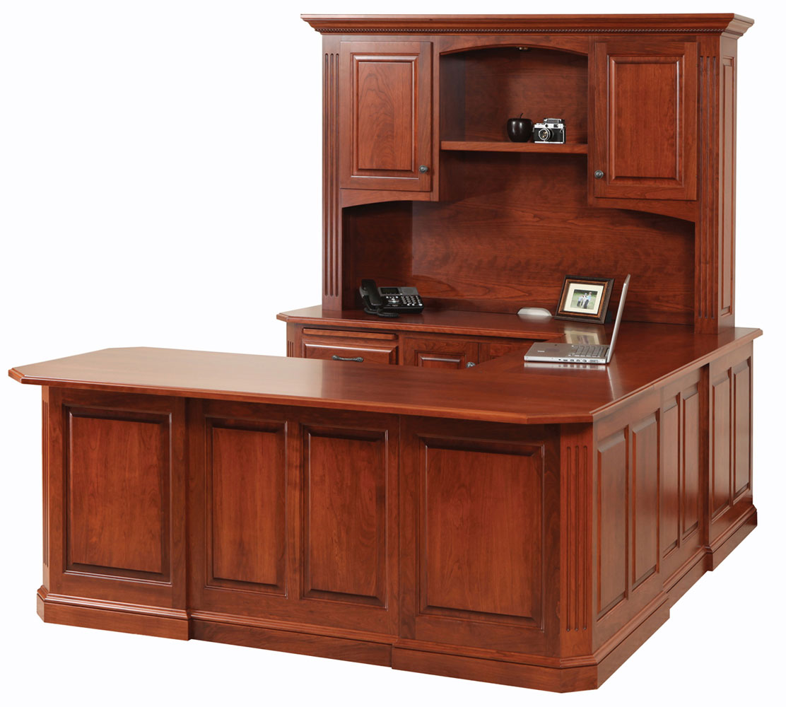 Buckingham Series U-Shape Desk and Hutch