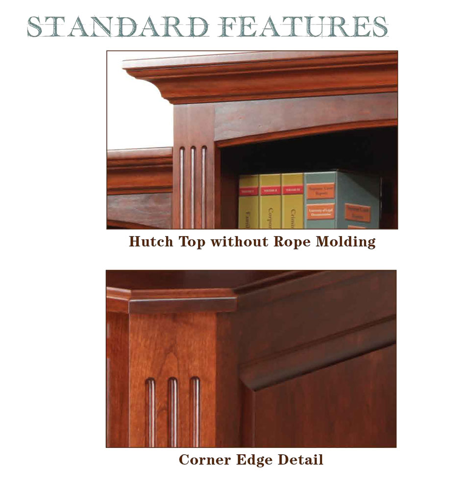 Buckingham Series Partner Desk And Three Piece Hutch Ohio