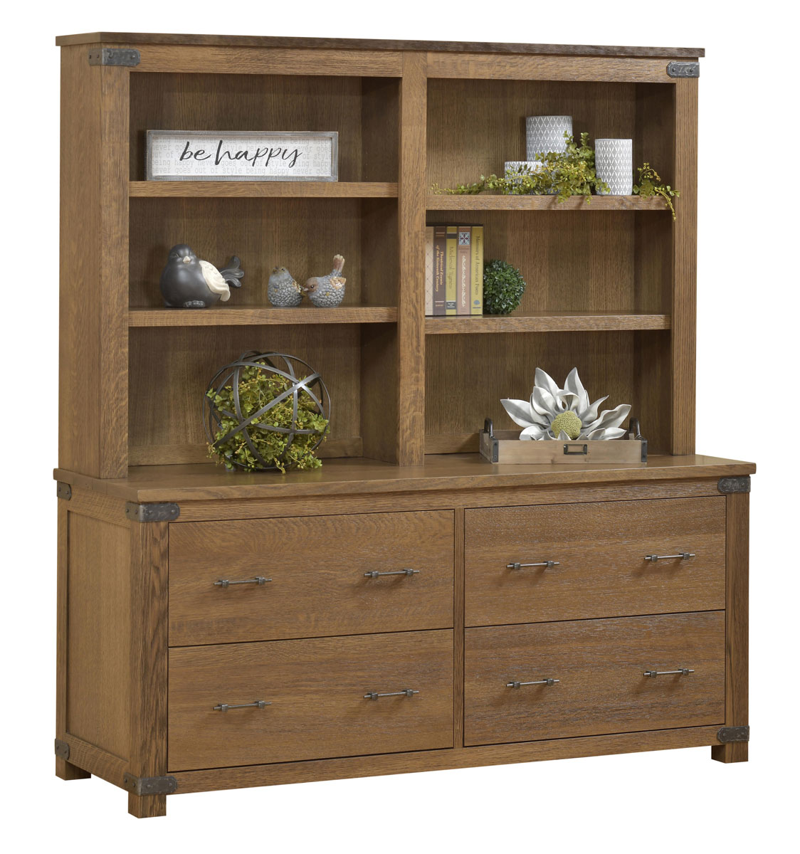 Georgetown Series Double Lateral File and Bookshelf Hutch Ohio