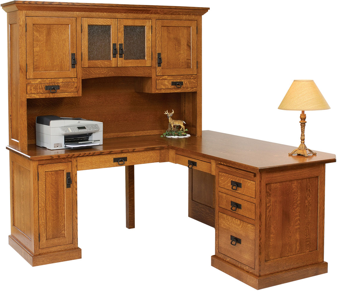 Homestead Series Corner Desk and Hutch