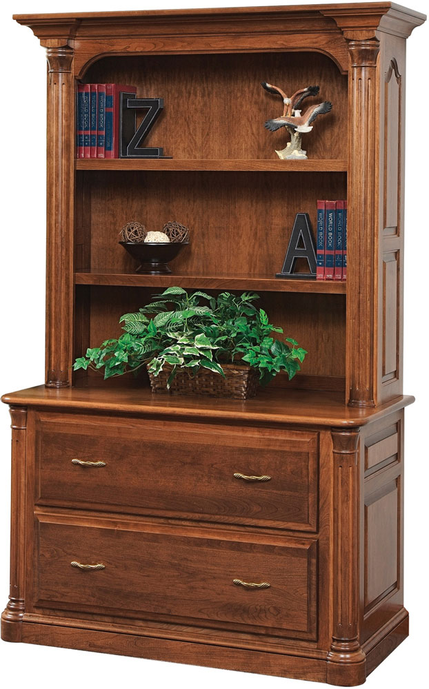 Jefferson Series Lateral File and Bookshelf Hutch 