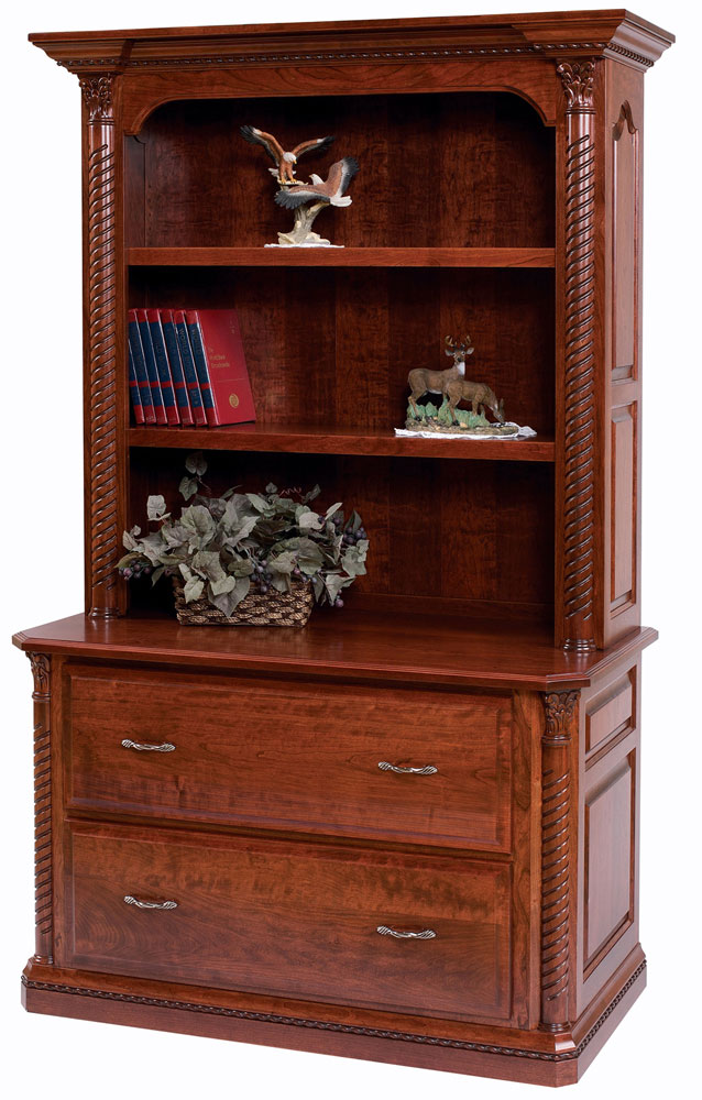Lexington Series Lateral File and Bookshelf (sold separately)  shown in Cherry with OCS Acres Stain