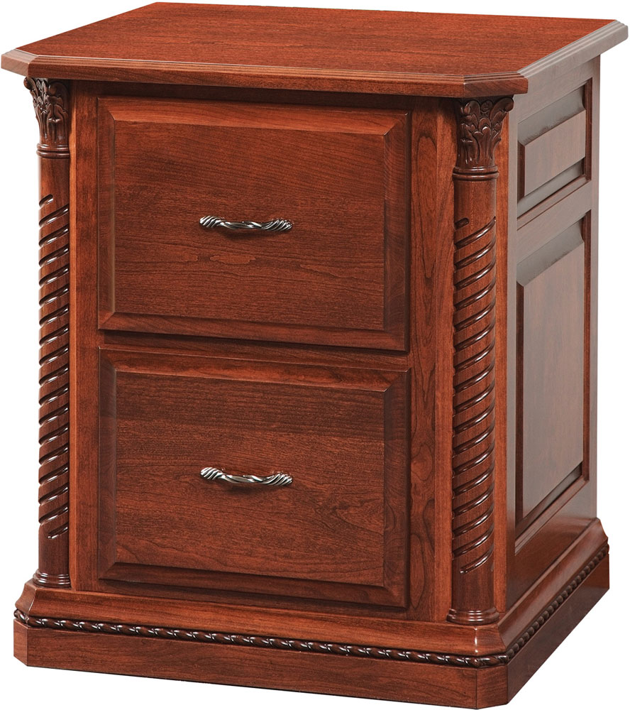 Lexington Series Two Drawer File shown in Cherry with OCS Acres Stain . 