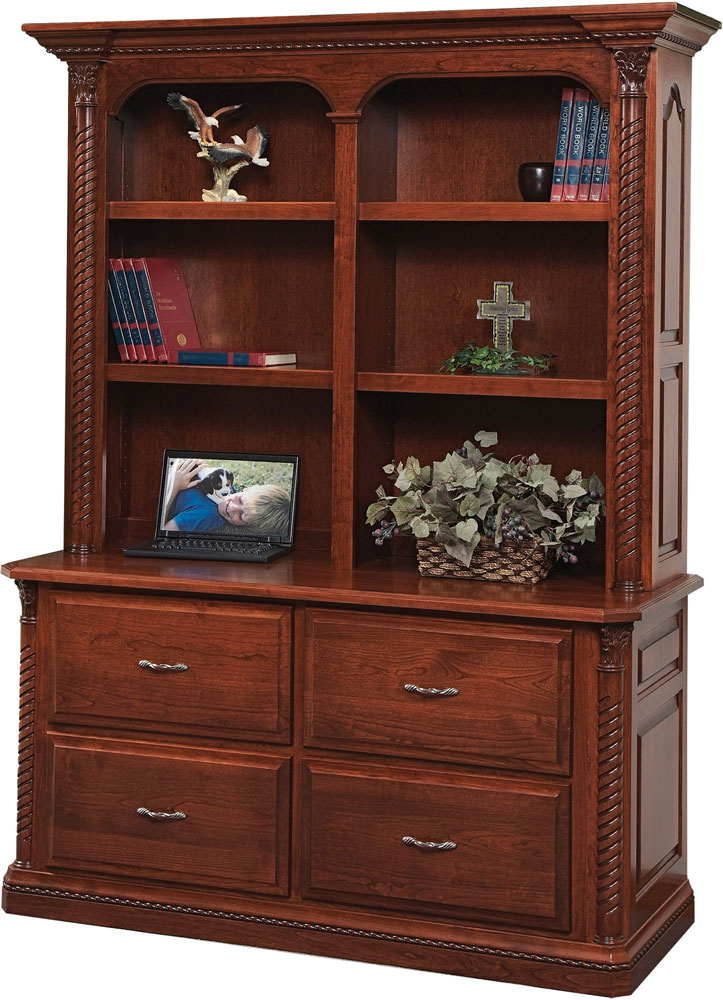 Lexington Series Double Lateral File and Bookshelf (sold separately)  shown in Cherry with OCS Acres Stain