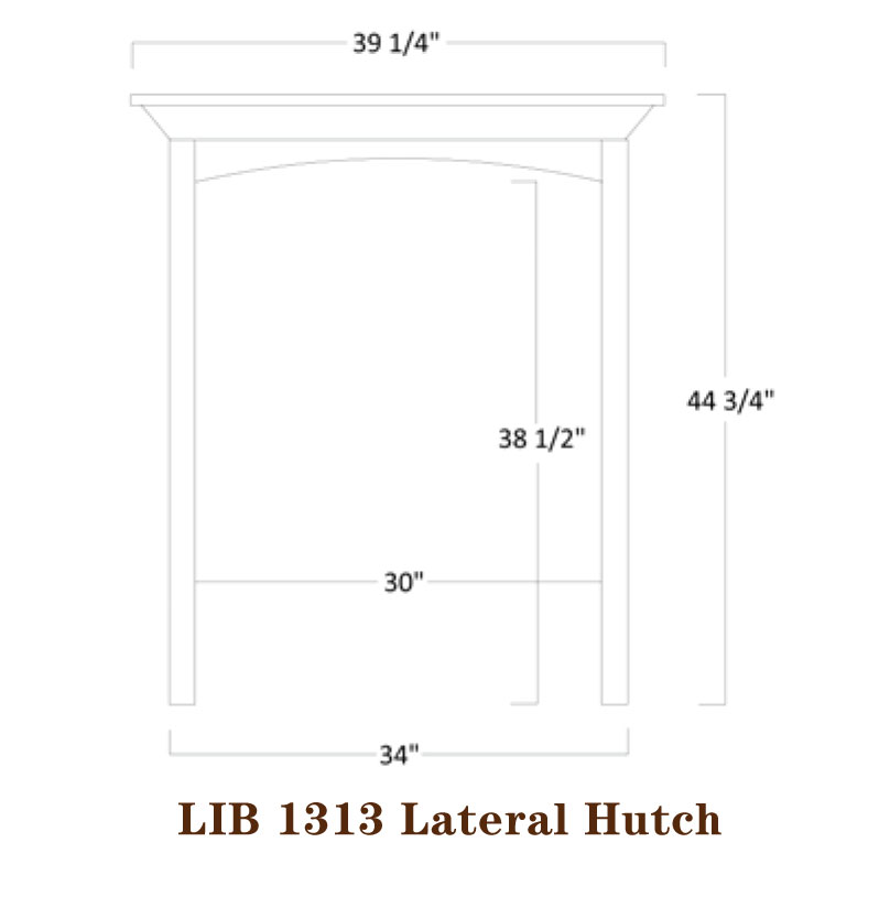 Liberty Series Lateral Hutch Specifications