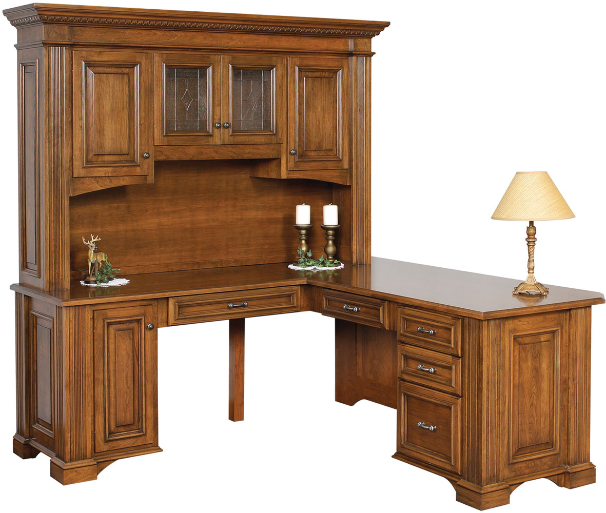 Lincoln Series Corner Desk and Hutch