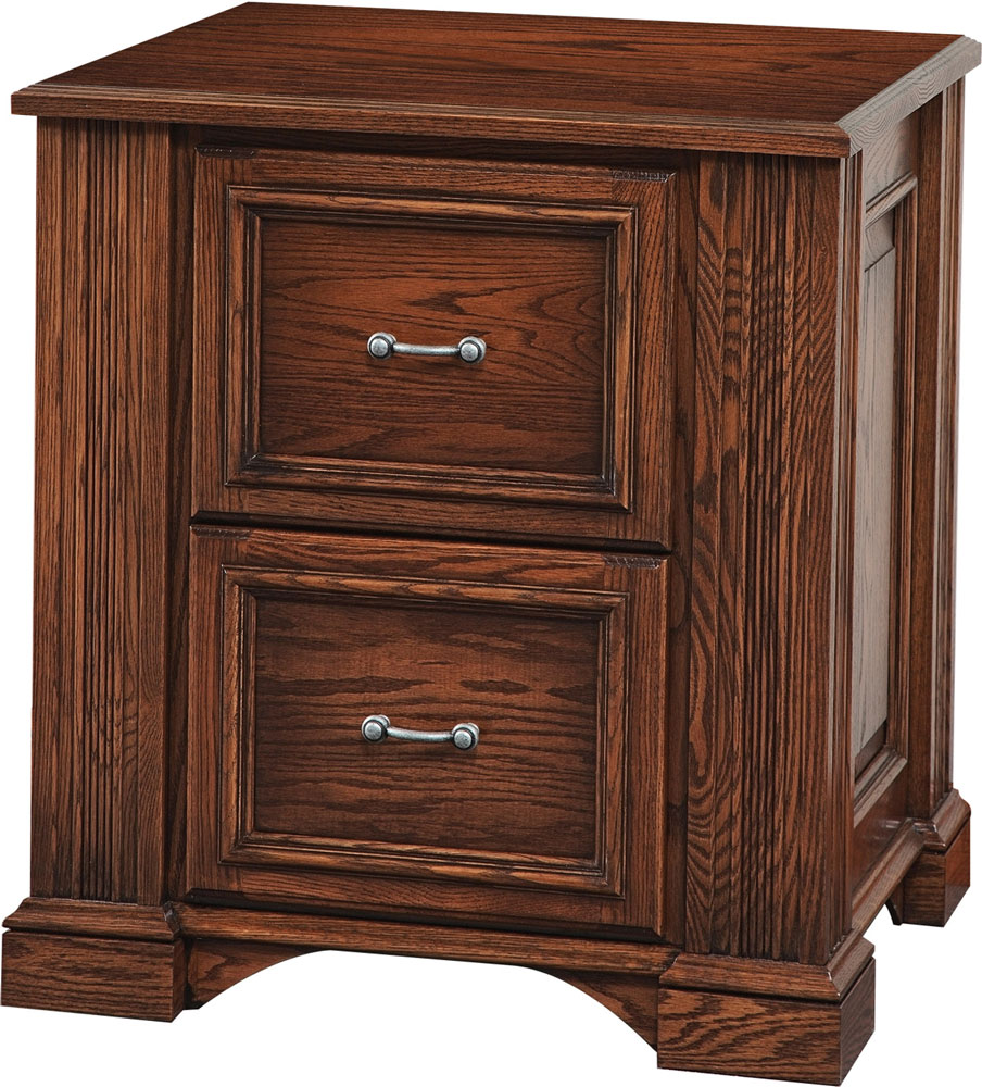 Lincoln Series Two Drawer File shown in Brown Maple with Dutch Tavern Stain