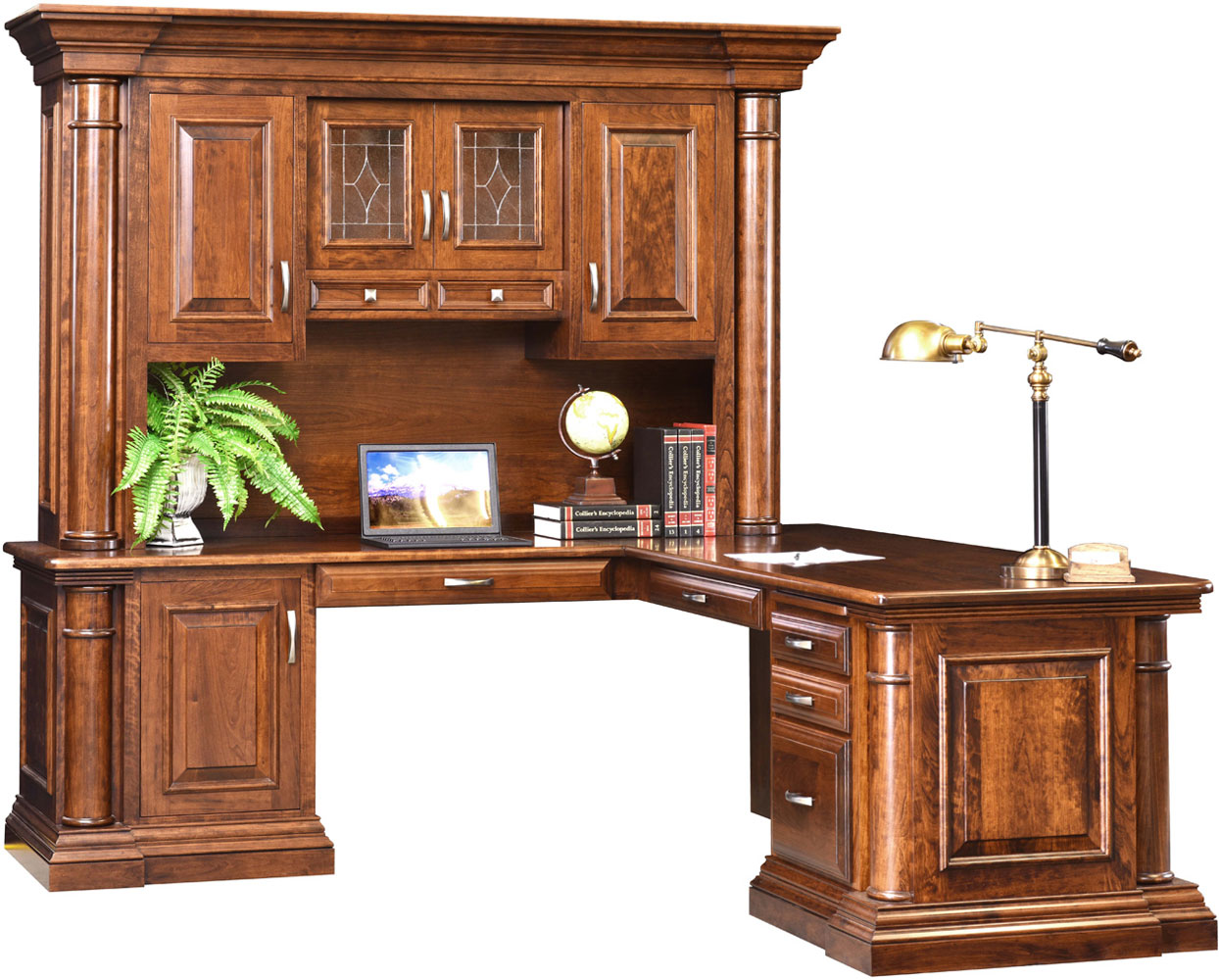 Paris Series Corner Desk and Hutch 