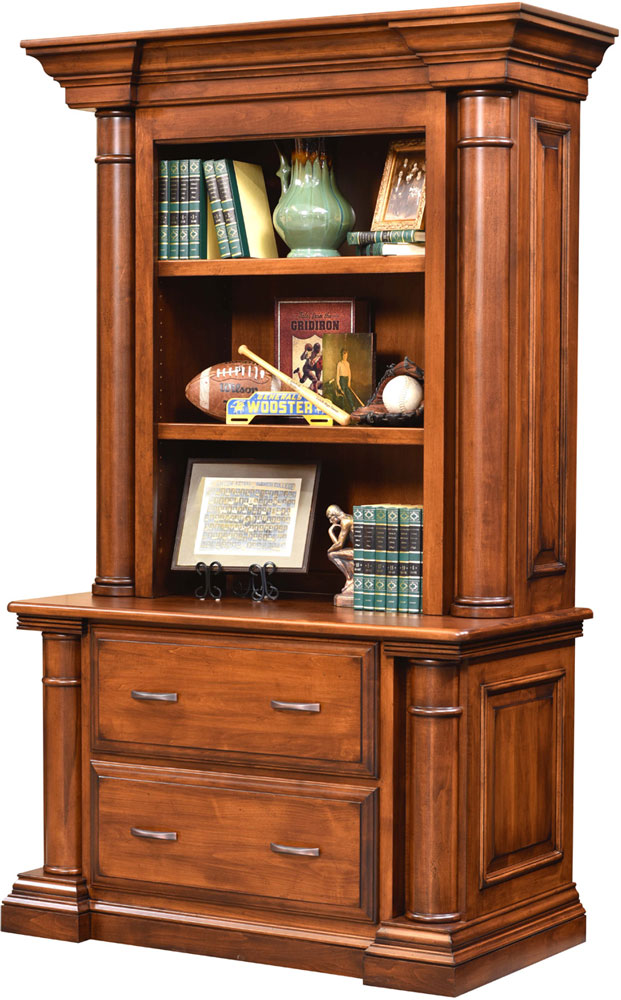 Lincoln Series Lateral File and Bookshelf (sold separately) Shown in Brown Maple with Rock Tavern Stain