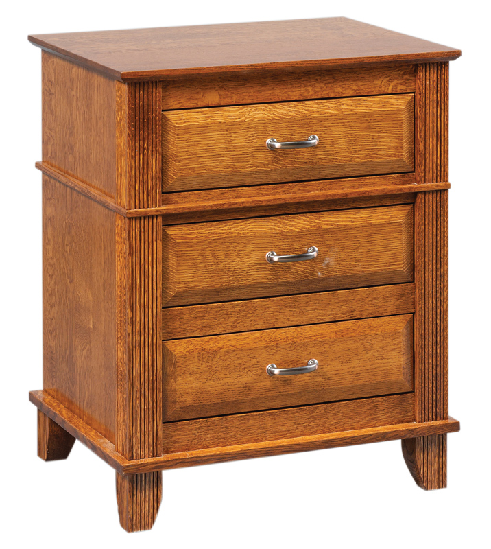 Arlington 3 Drawer Nightstand in Quartersawn White Oak with a Michael's Stain