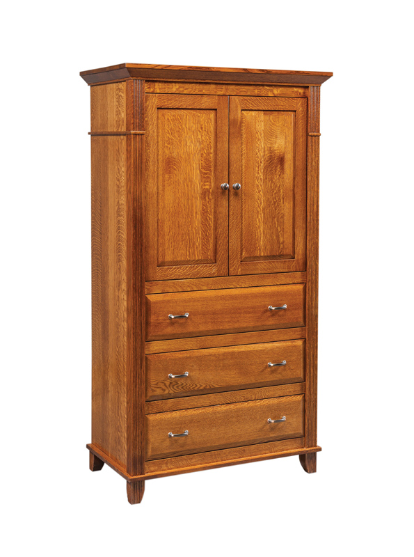 Arlington Armoire in Quartersawn White Oak with a Michael's Stain