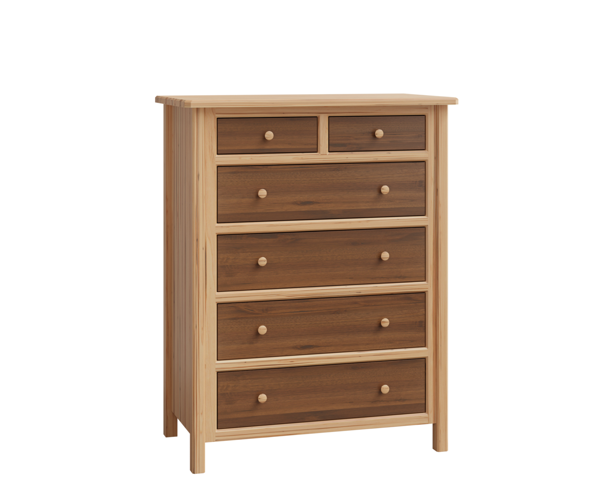 Cornwell Chest of Drawers shown in Wormy Maple with Character Walnut with Natural Finish
