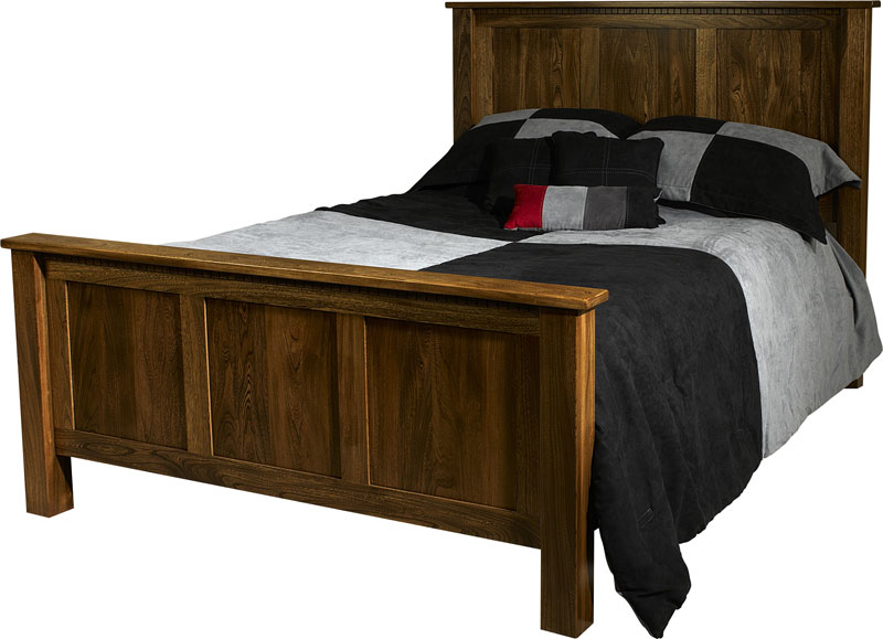 Lindholt Straight Bed in Elm with Specialty Finish