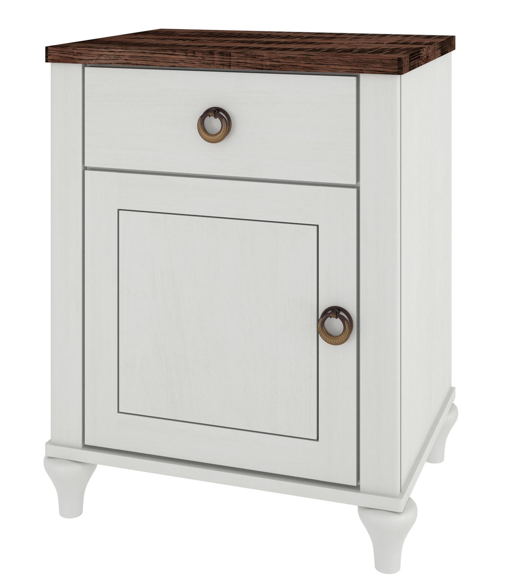 Alcan One Drawer One Door Nightstand