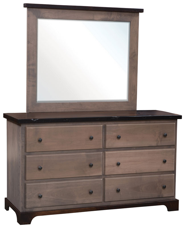 Manchester Standard Dresser and Medium Beveled Mirror