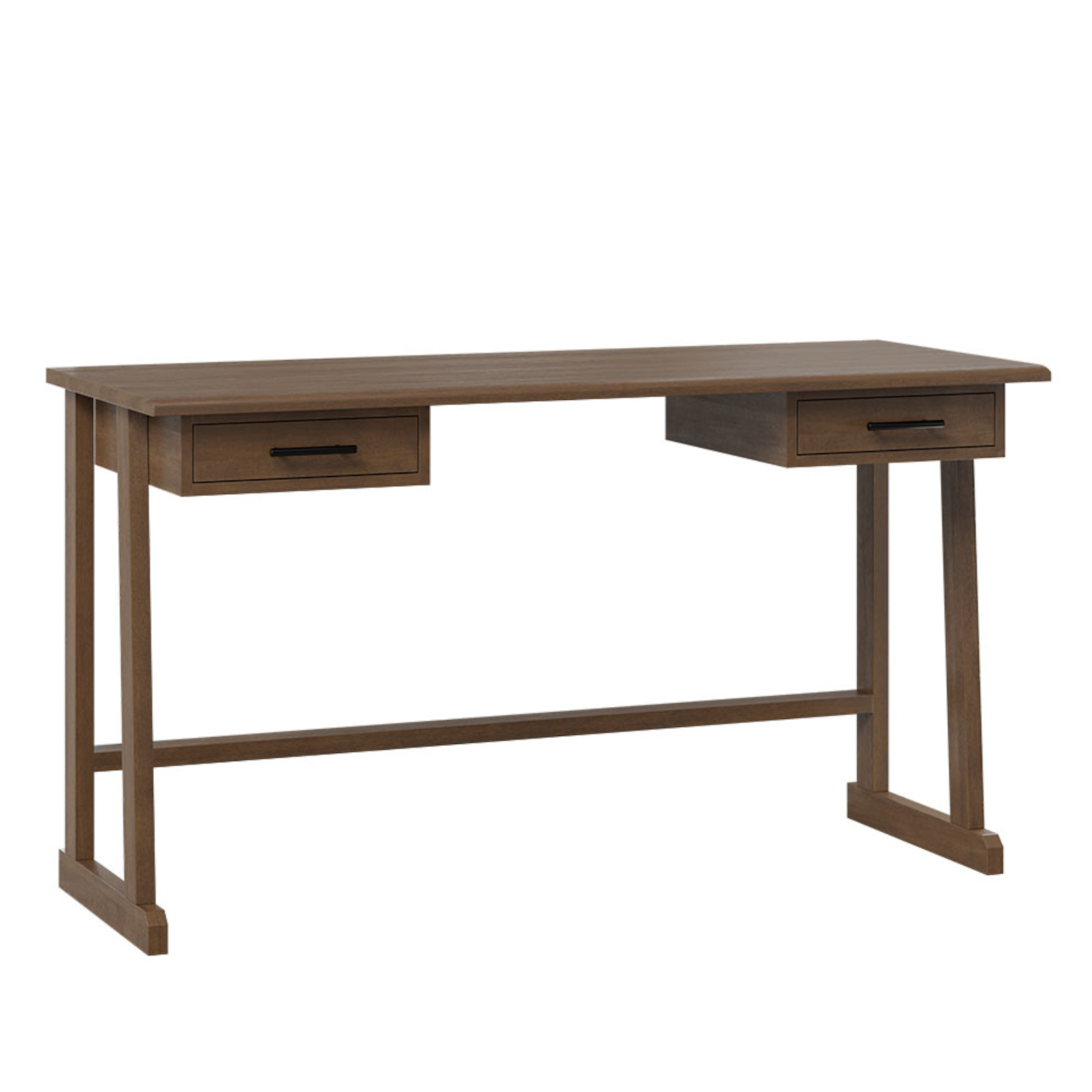 Modern Laptop Desk in Brown Maple with Cappuccino Finish