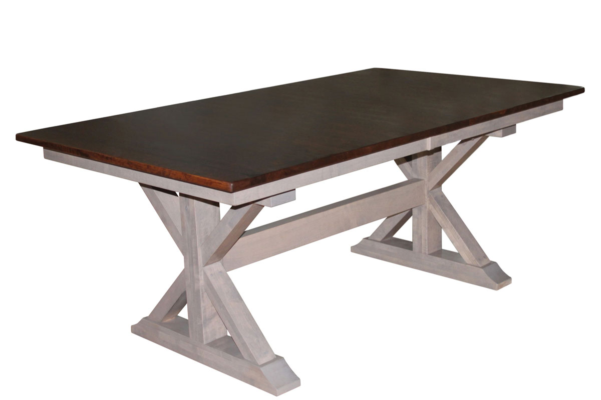 X-Base Double Pedestal Table