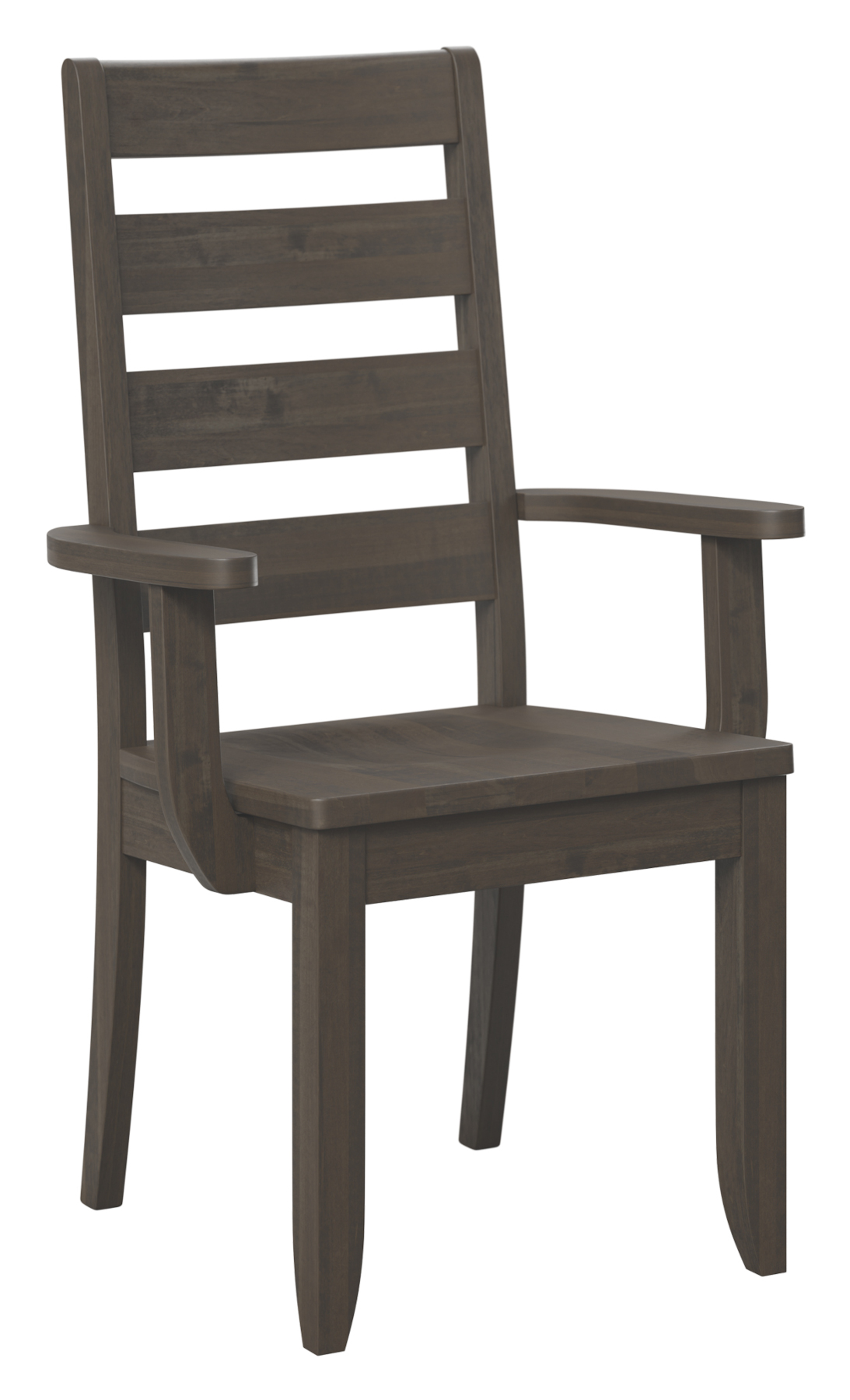 Dutch Ladder Arm Chair in Brown Maple with FC-Shadow Finish