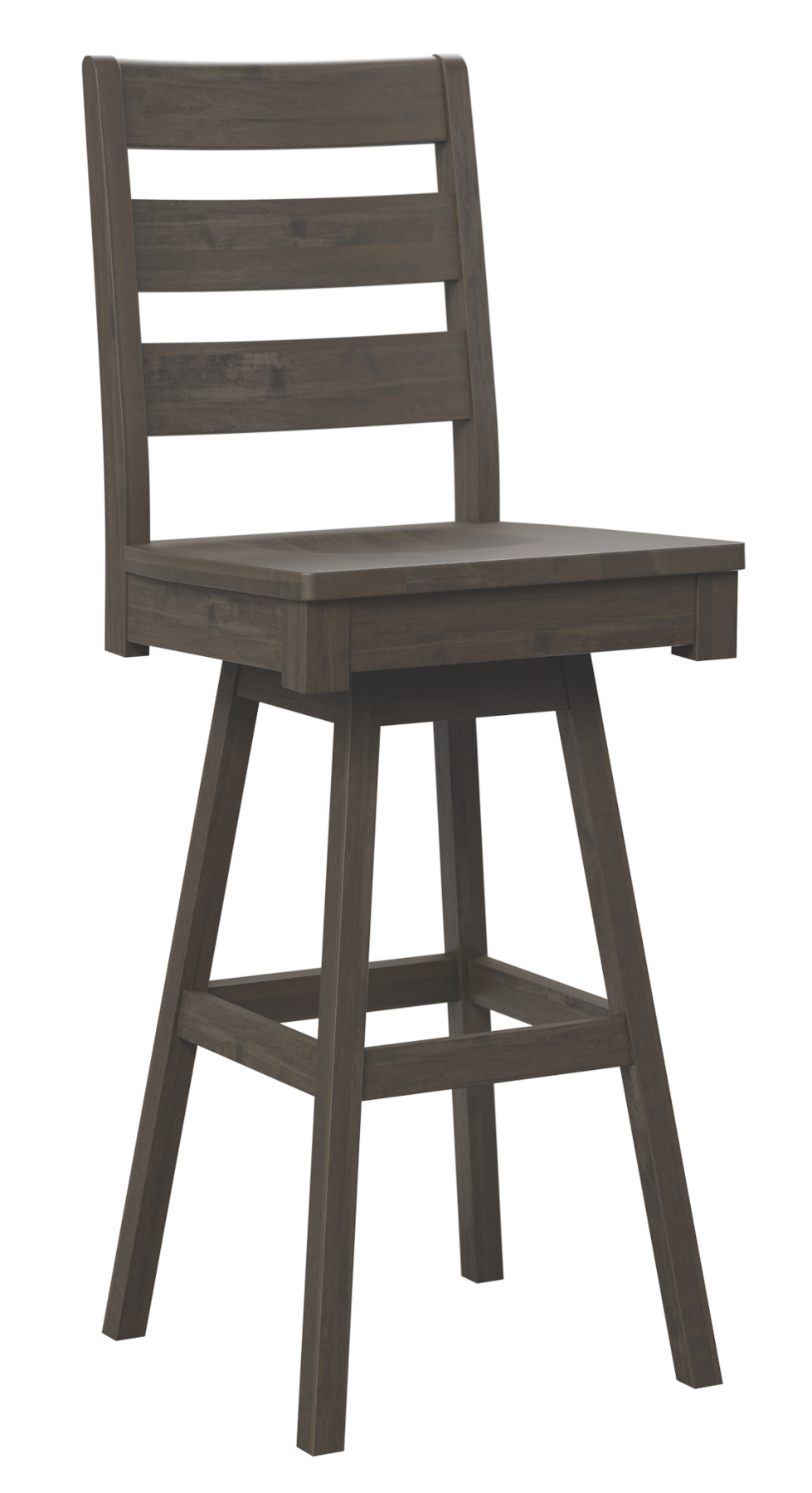 Dutch Ladder Swivel Barstool in Brown Maple with FC-Shadow Finish
