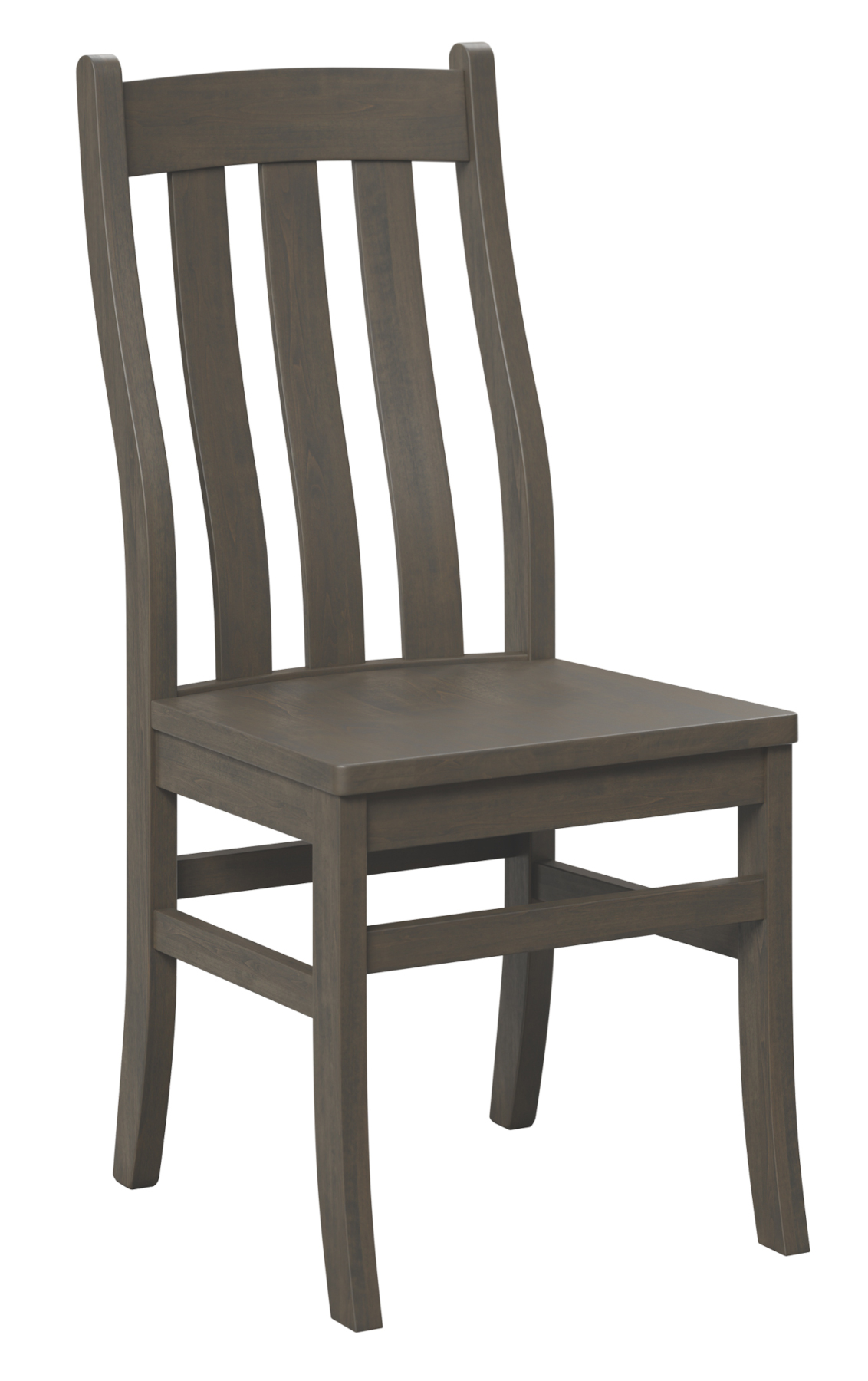 Fostoria Side Dining Chair in Brown Maple with Antique Slate Finish