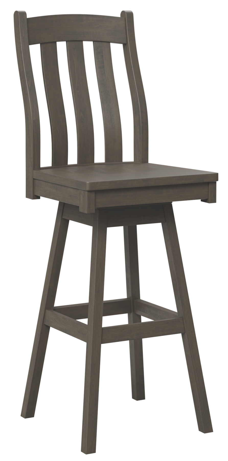 Fostoria Swivel Barstool in Brown Maple with Antique Slate Finish