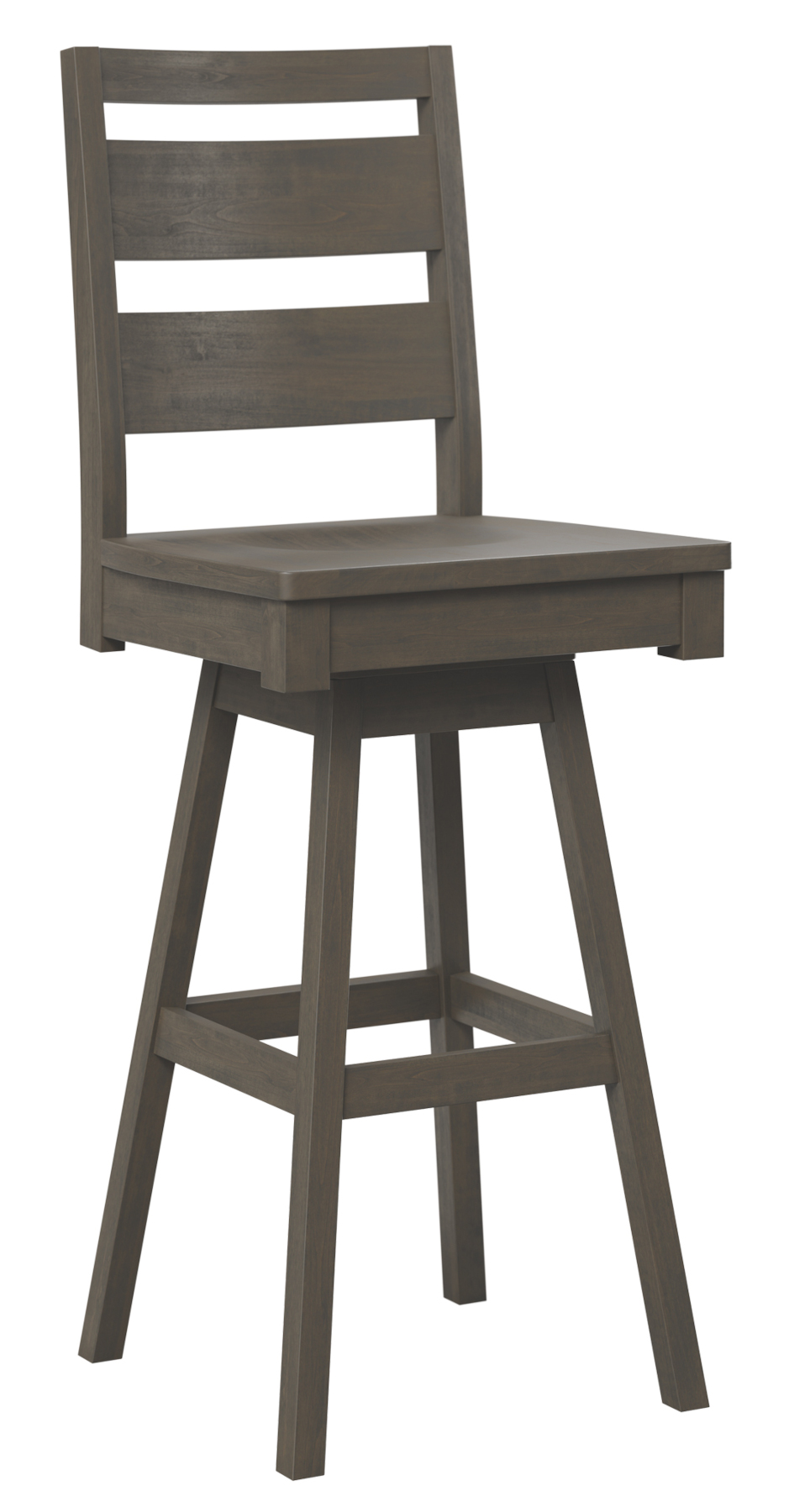Lakeland Swivel Barstool in Brown Maple with Antique Slate Finish