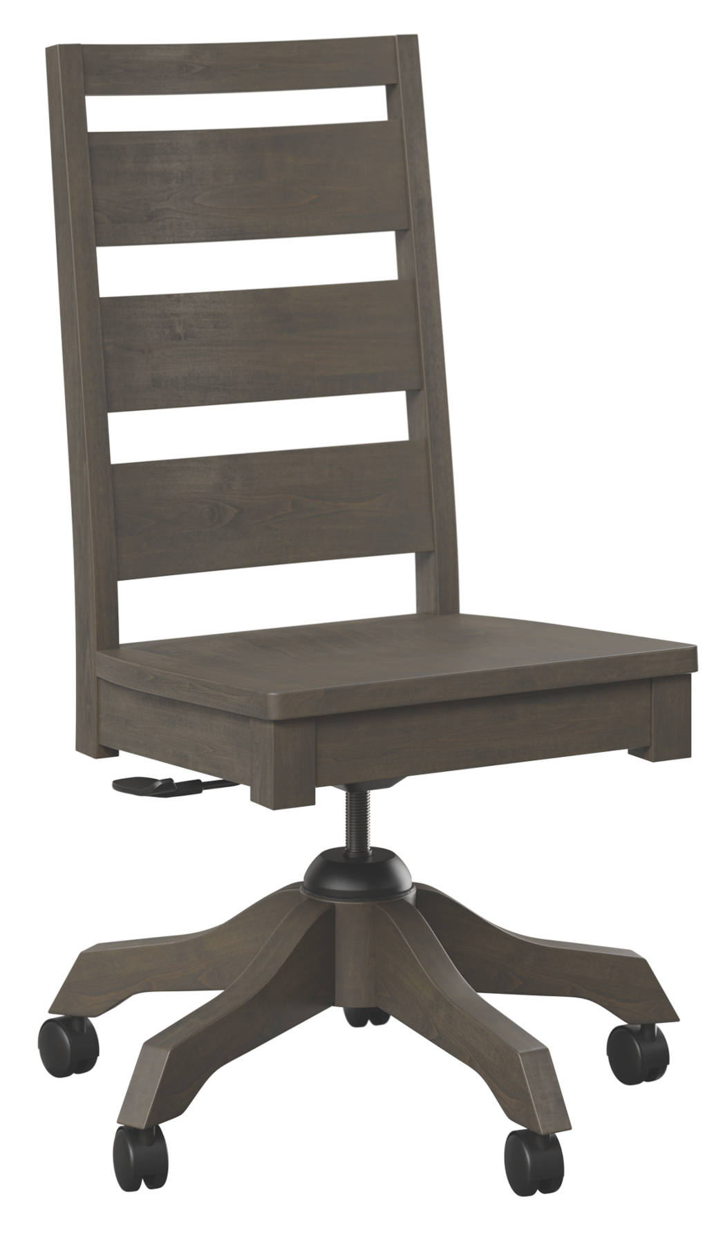 Lakeland Side Office Chair in Brown Maple with Antique Slate Finish