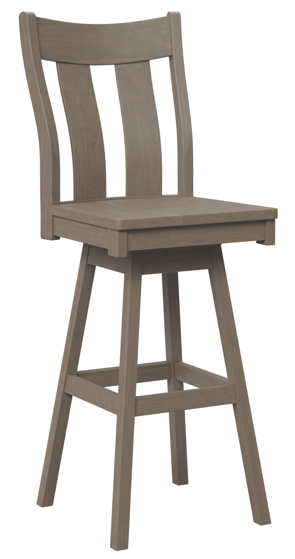 Richfield Swivel Barstool in Brown Maple with Driftwood Finish