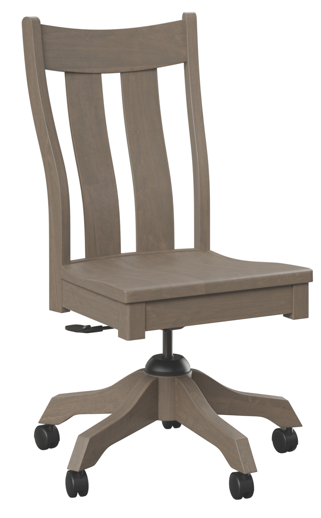 Richfield Side Office Chair in Brown Maple with Driftwood Finish