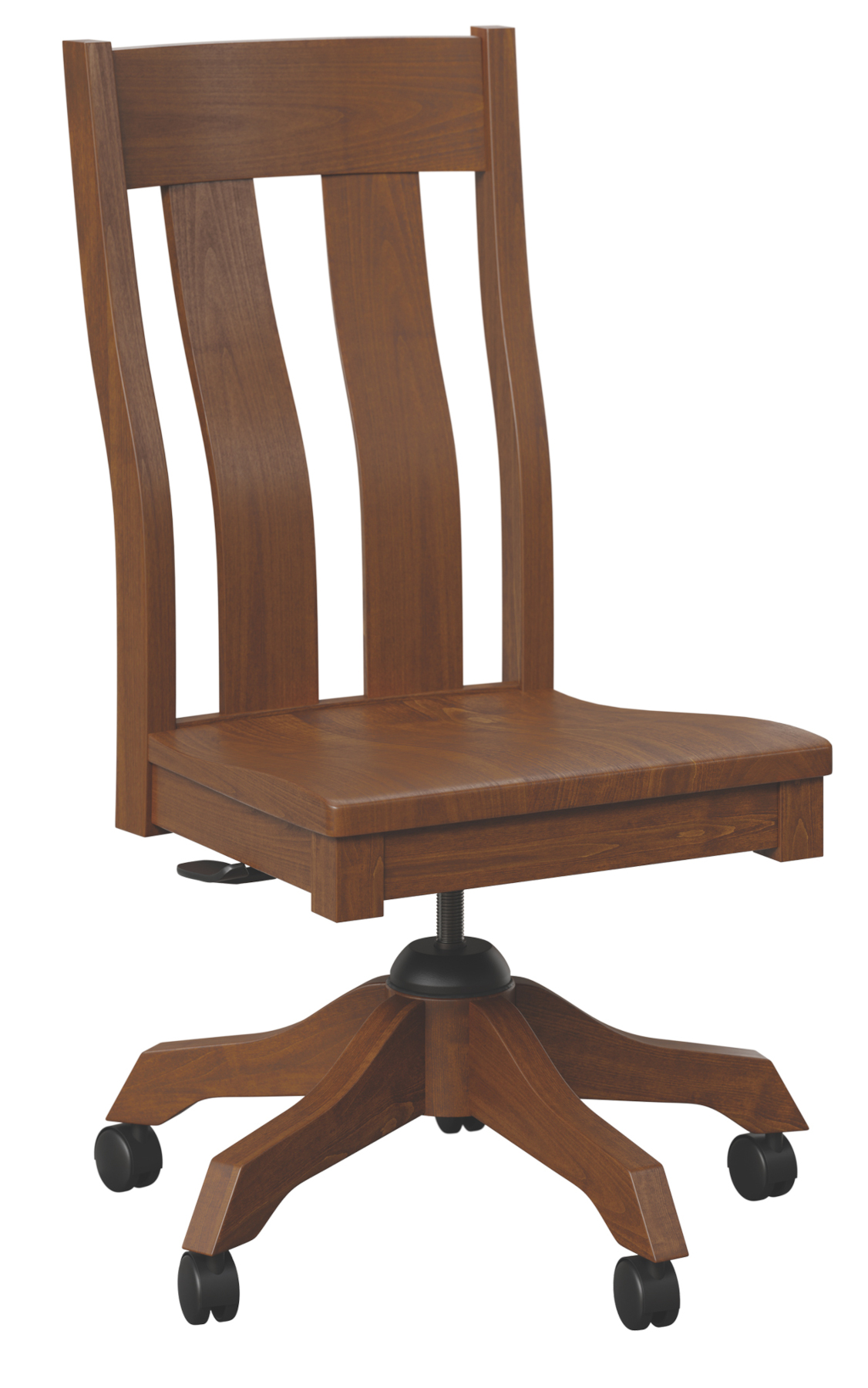 Urbana Side Office Chair in Brown Maple with Michaels Cherry Finish