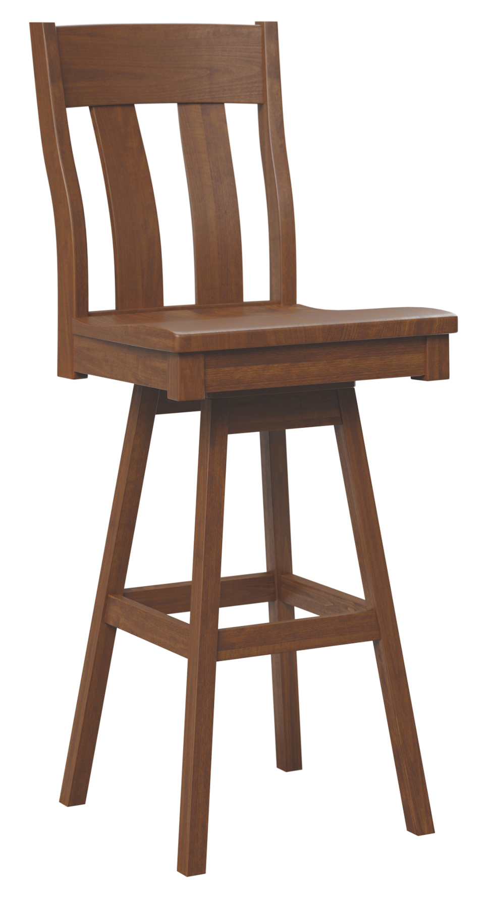 Urbana Swivel Barstool in Brown Maple with Michaels Cherry Finish