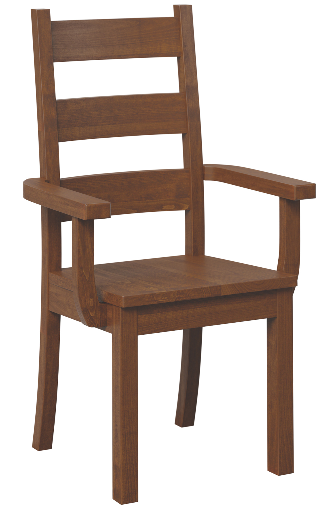 Western Hi-Back Arm Chair in Brown Maple with Michaels Cherry Finish