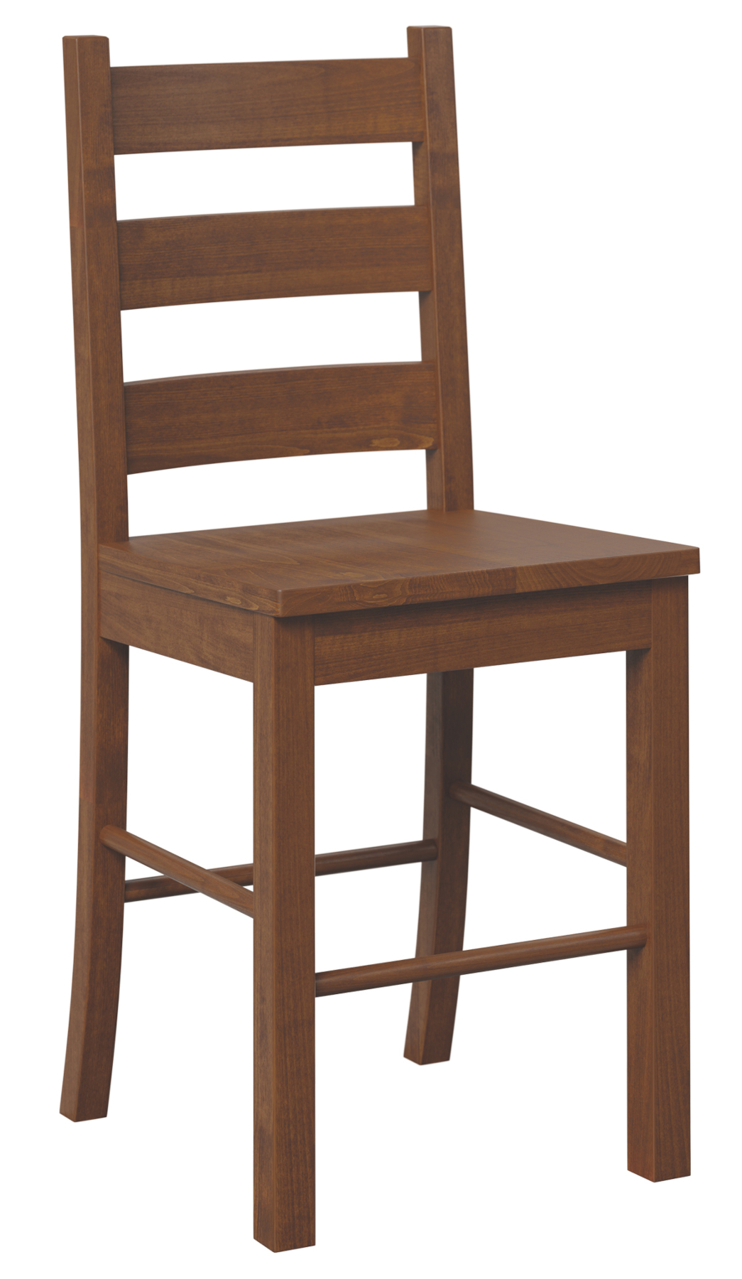 Western Hi-Back Bar Chair in Brown Maple with Michaels Cherry Finish