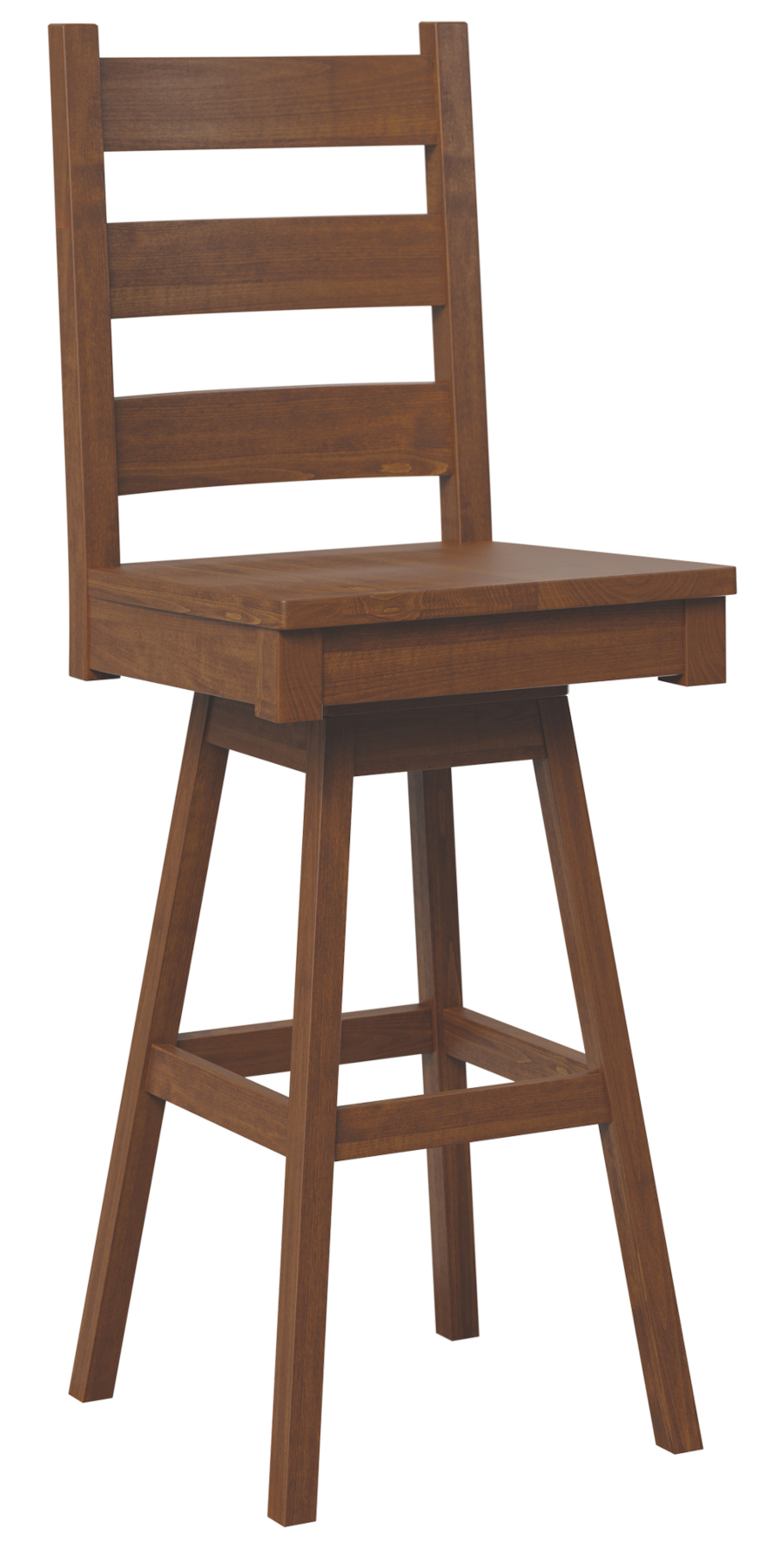Western Hi-Back Swivel Barstool in Brown Maple with Michaels Cherry Finish