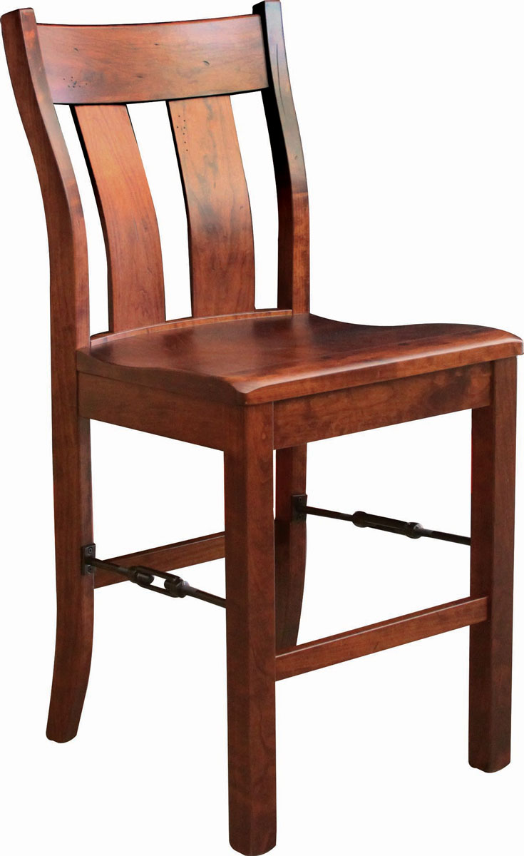 Bayfield 24" Bar Chair with a Wood Seat