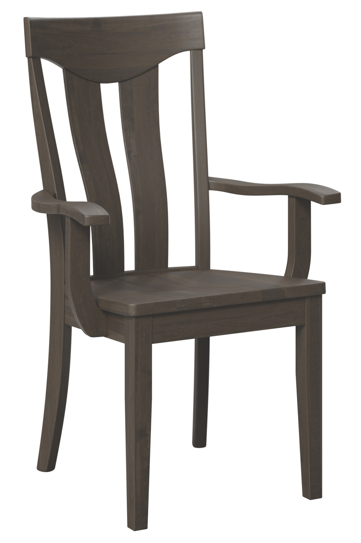 Belmont Arm Chair in Brown Maple and Antique Slate Finish