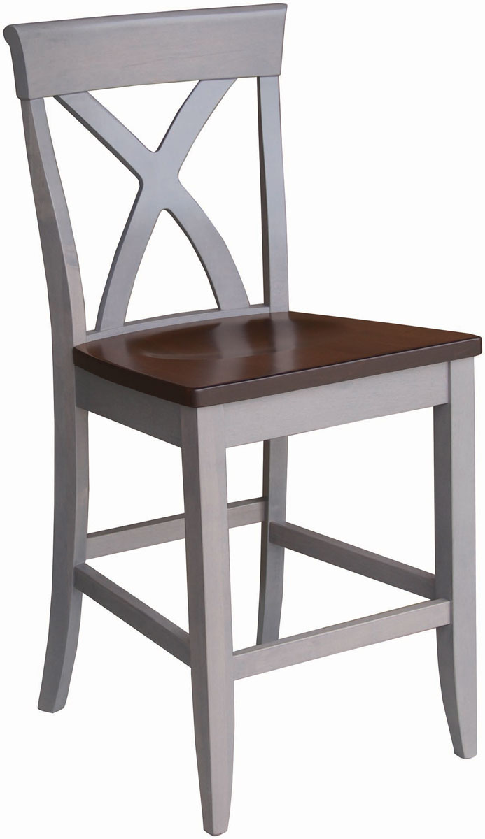 Brooke 24"H Bar Chair with wood seat