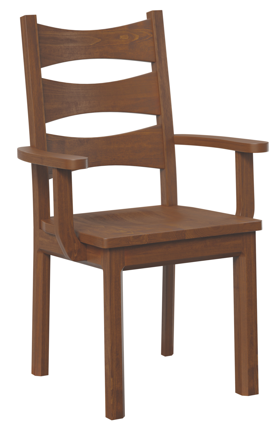 Columbo Arm Chair in Brown Maple with Michael's Cherry Finish
