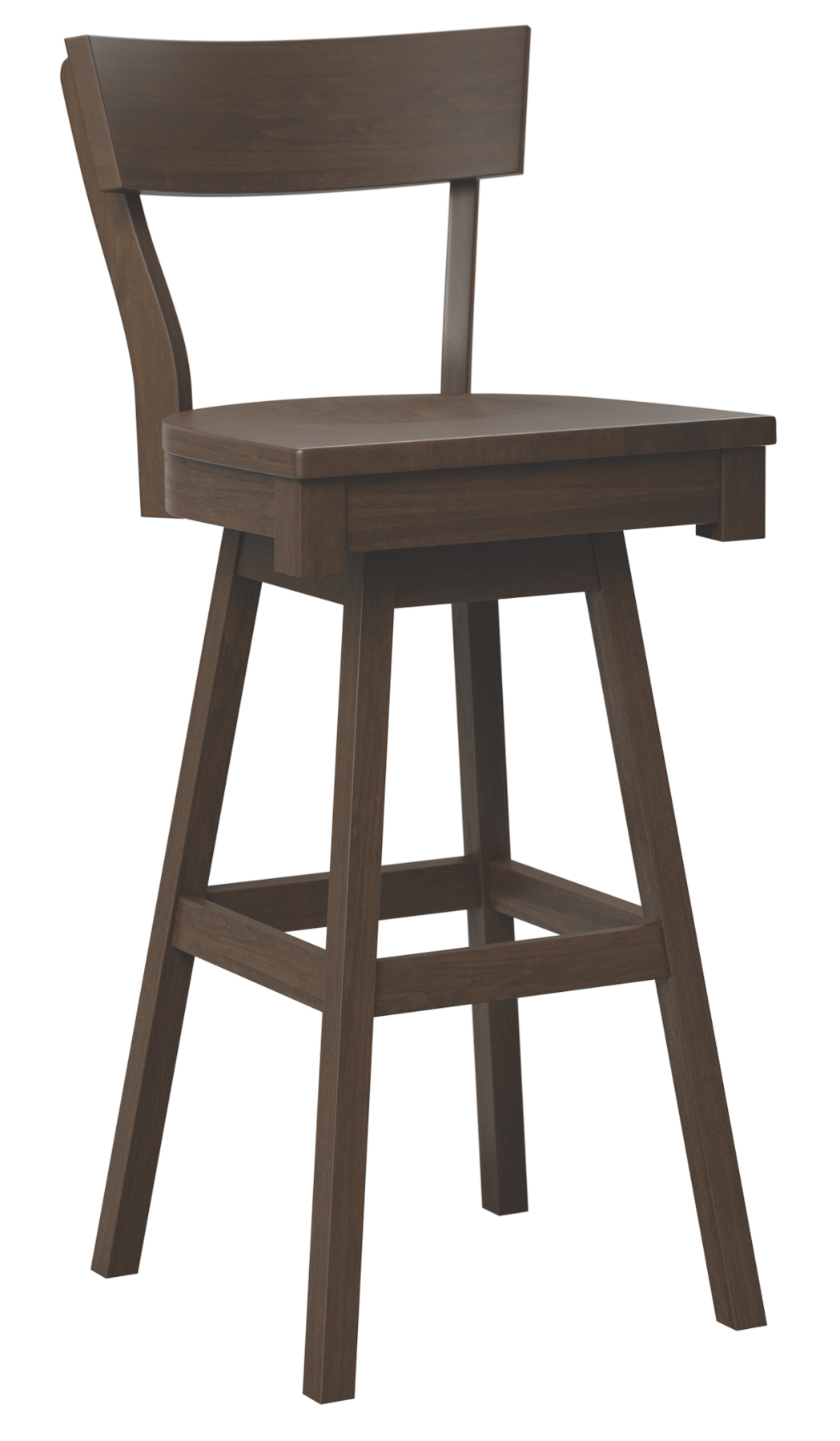 Greenville Swivel Barstool in Brown Maple with OCS-122 Cocoa 