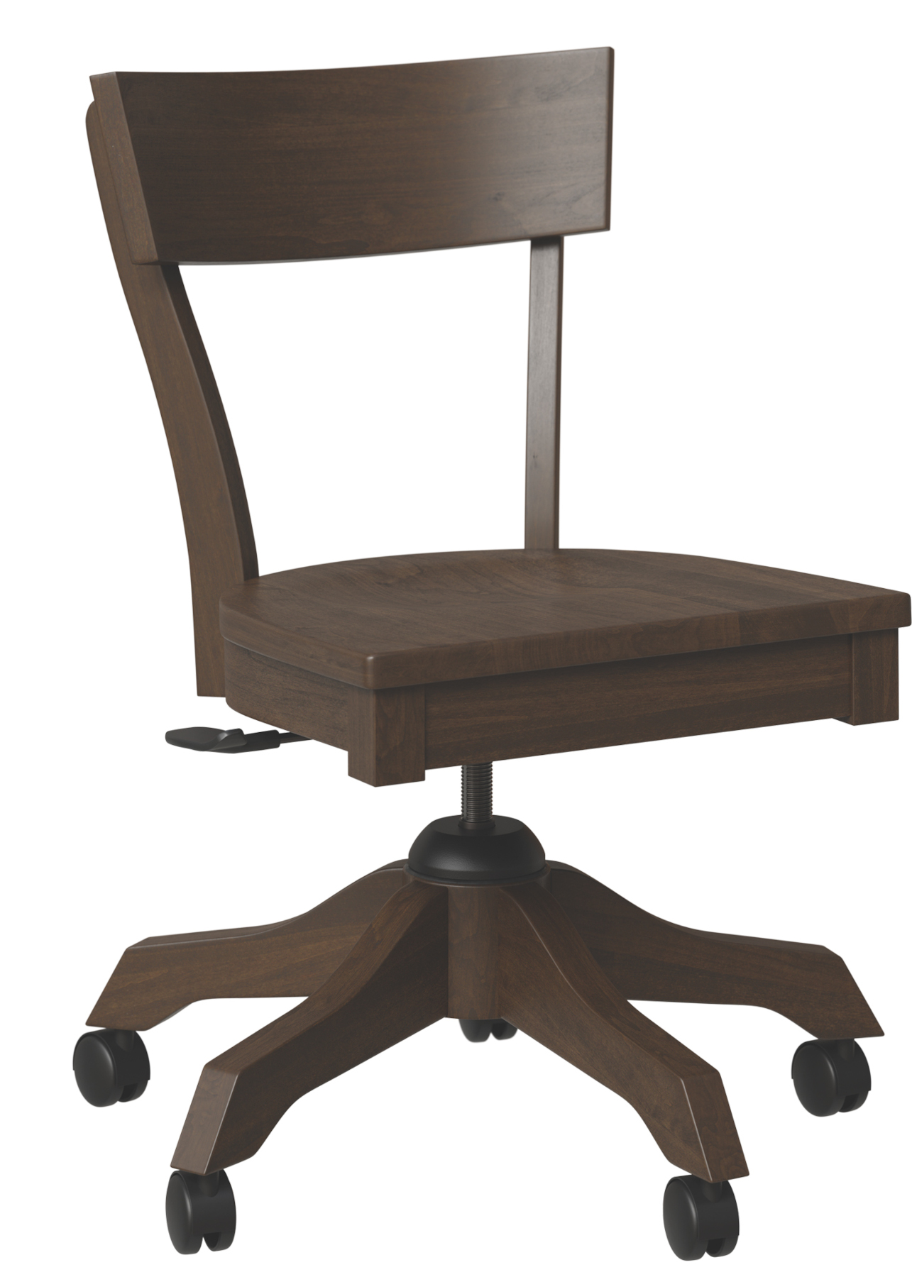 Greenville Side Office Chair in Brown Maple with OCS-122 Cocoa