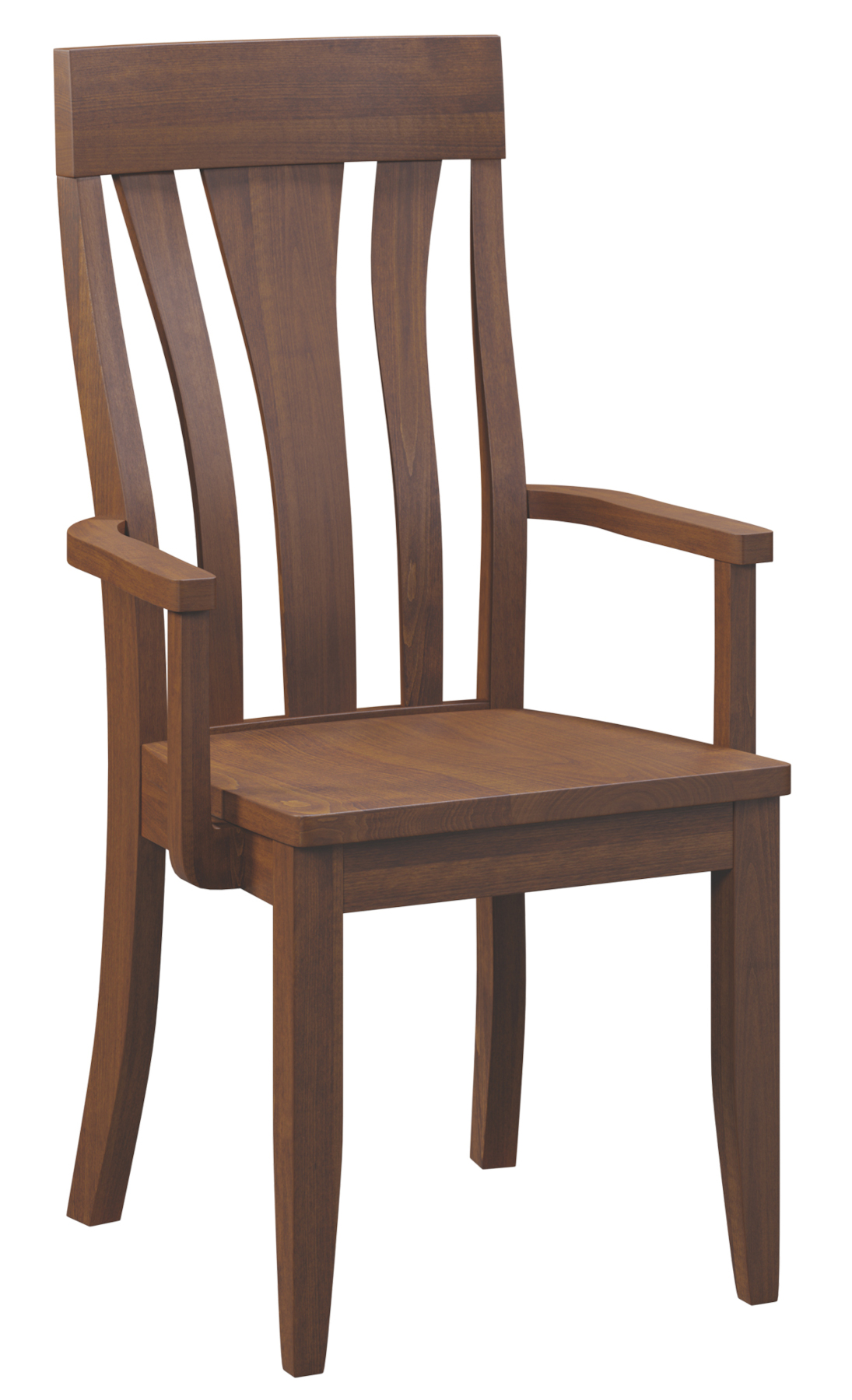 Hudson Arm Chair in Brown Maple with Michaels Cherry Finish.