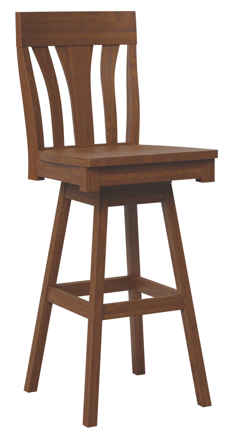 Hudson Swivel Barstool in Brown Maple with Michaels Cherry Finish.