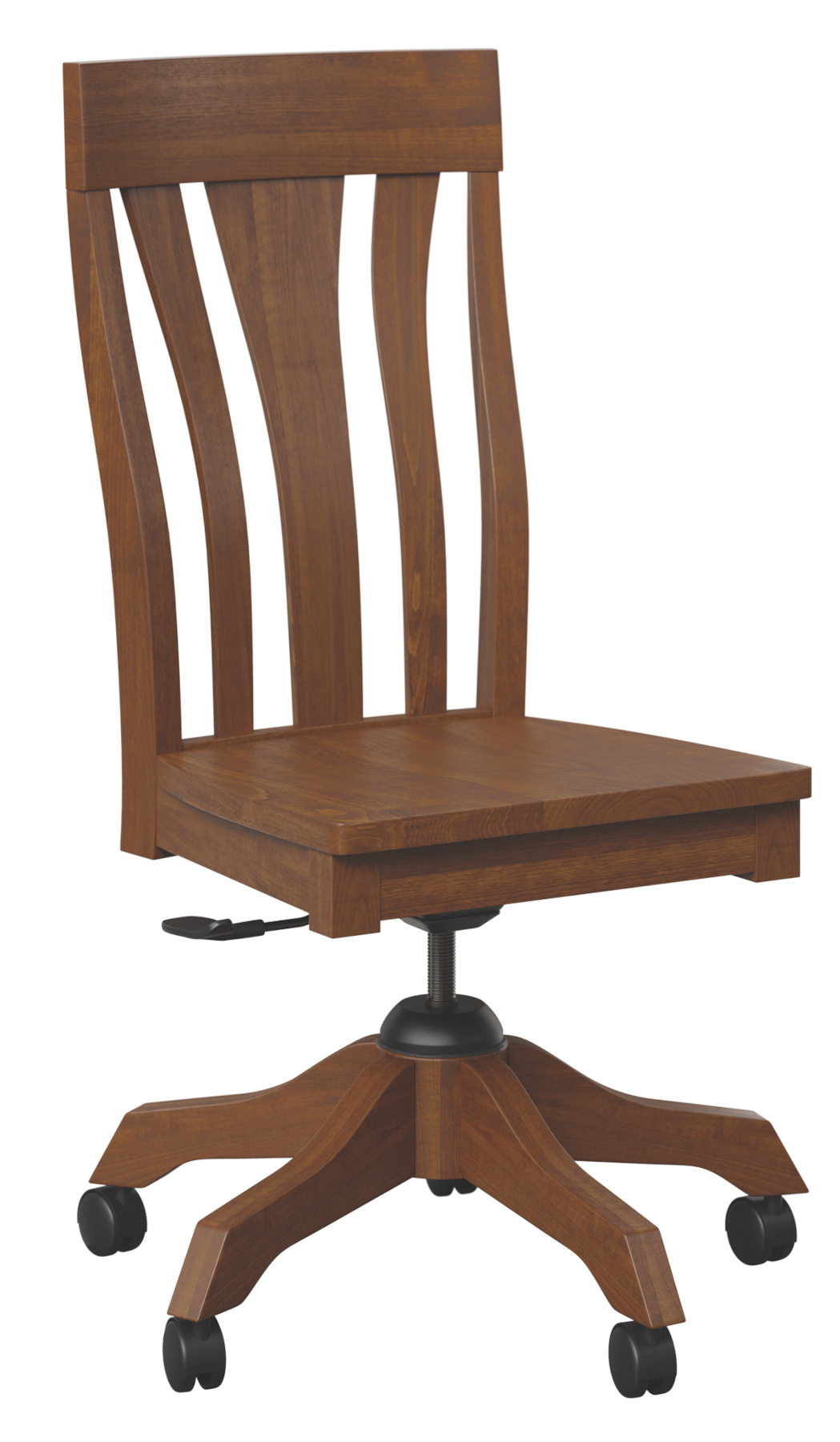 Hudson Side Office Chair in Brown Maple with Michaels Cherry Finish.