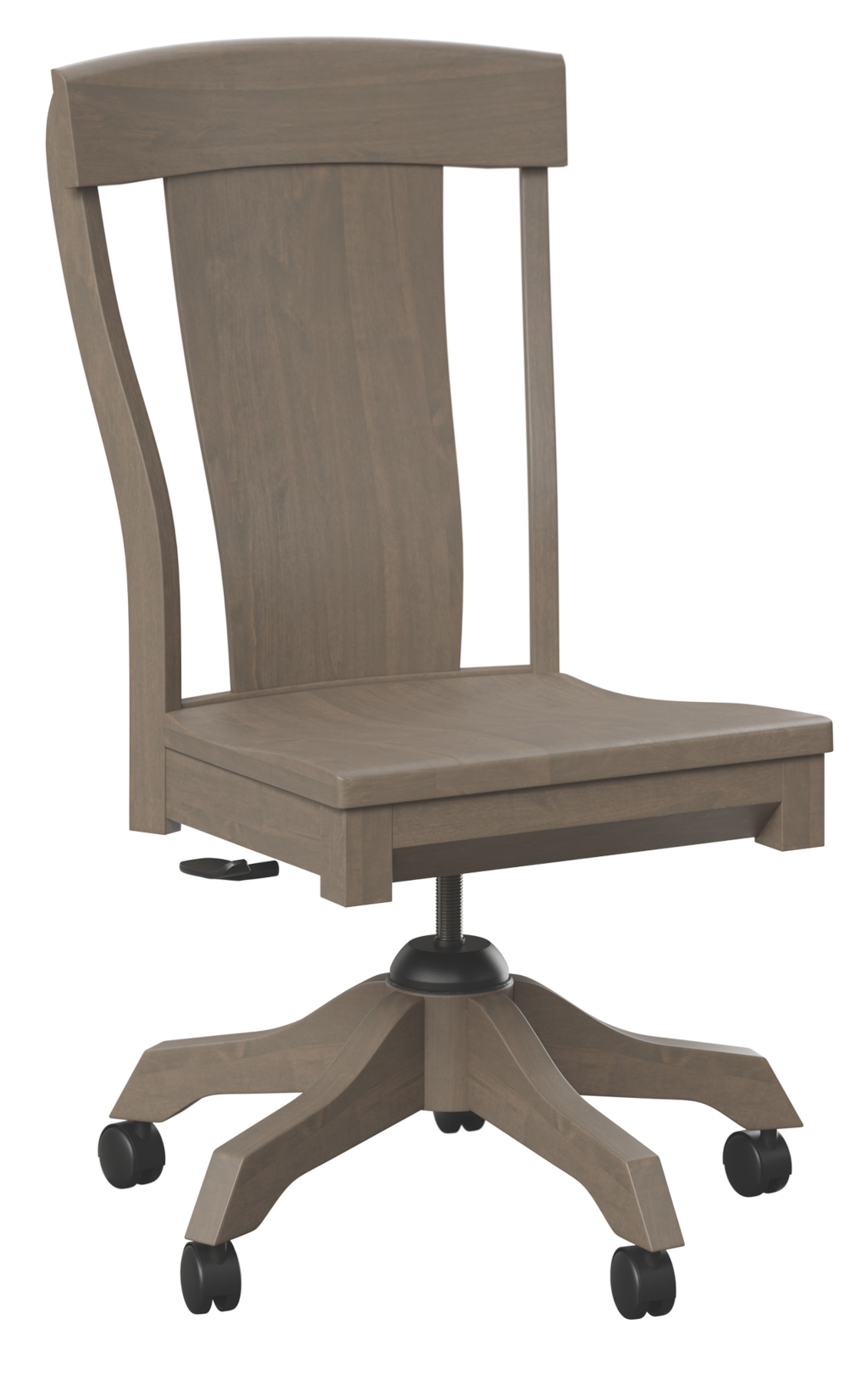 Kowan Side Office Chair in Brown Maple with Driftwood Finish.