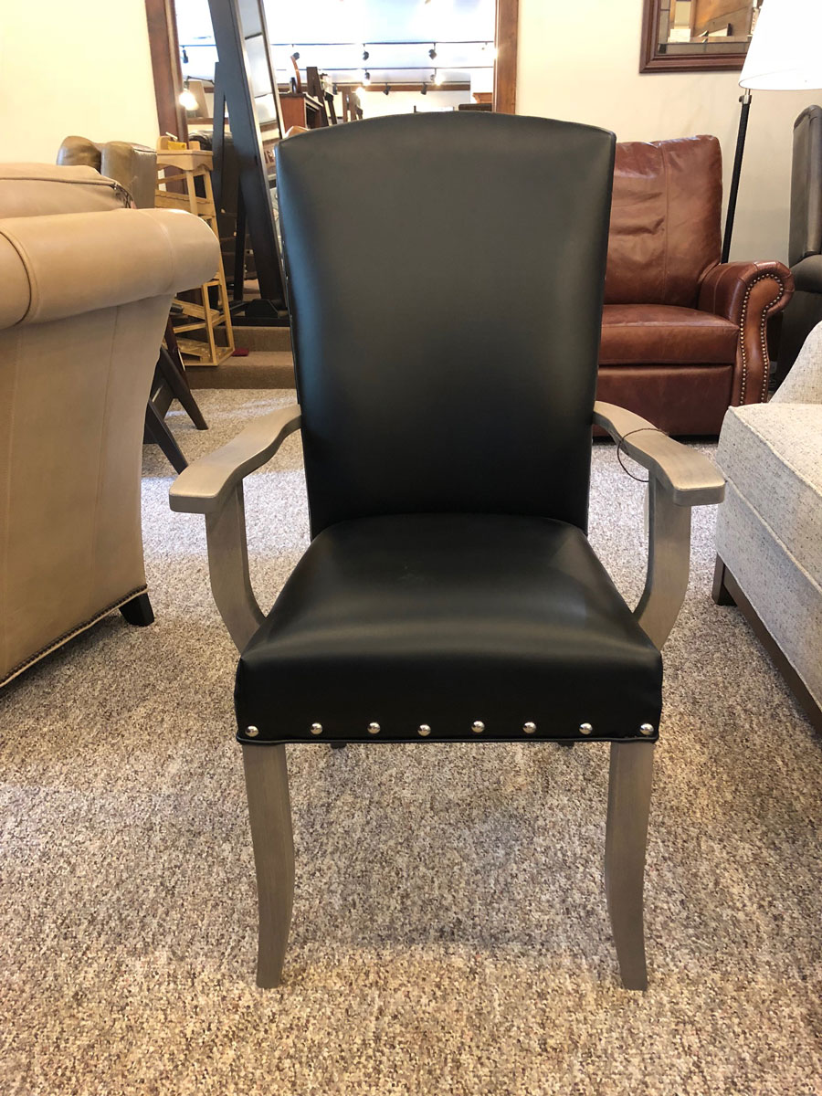 Park View Arm Chair Front in Leather