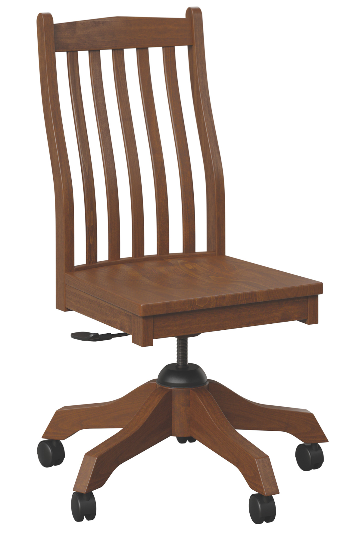 Lincoln Side Desk Chair in Brown Maple with FC Michaels Cherry Finish