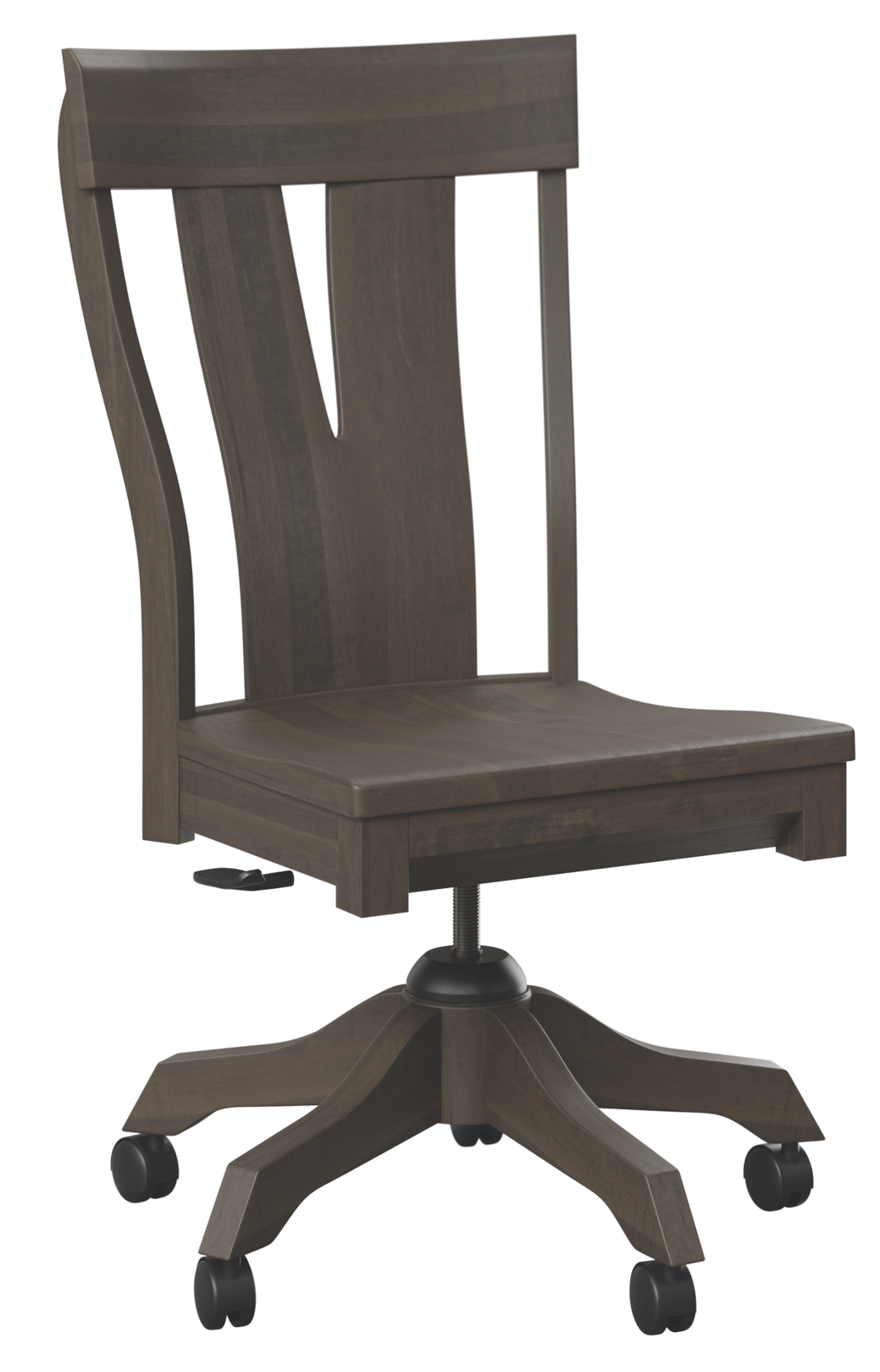 McKay Side Office Chair in Brown Maple with FC Shadow Finish