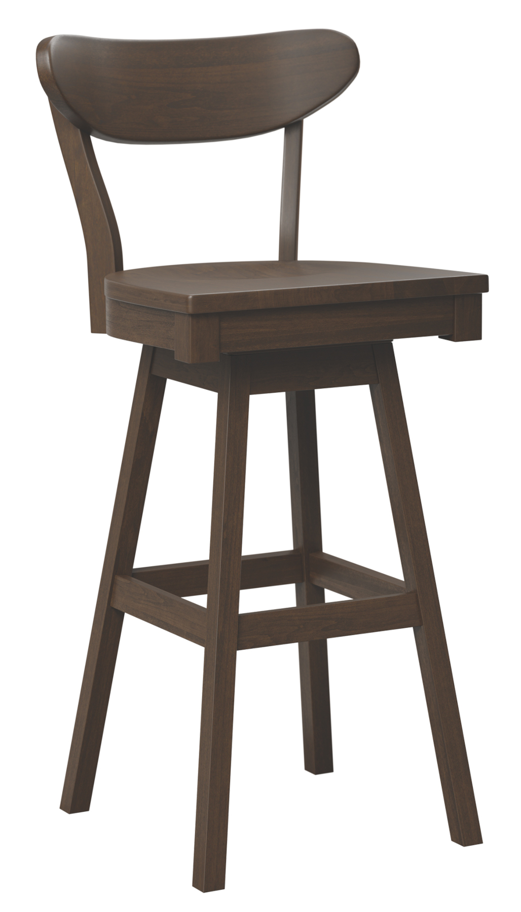 Transitional Windsor 30" Barstool in Brown Maple with OCS-112 Cocoa Finish